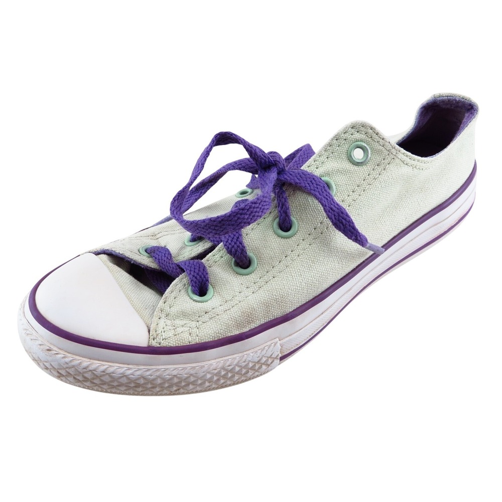 Converse All Star Green Fabric Casual Shoes Girls Shoes‎ Size 2.5